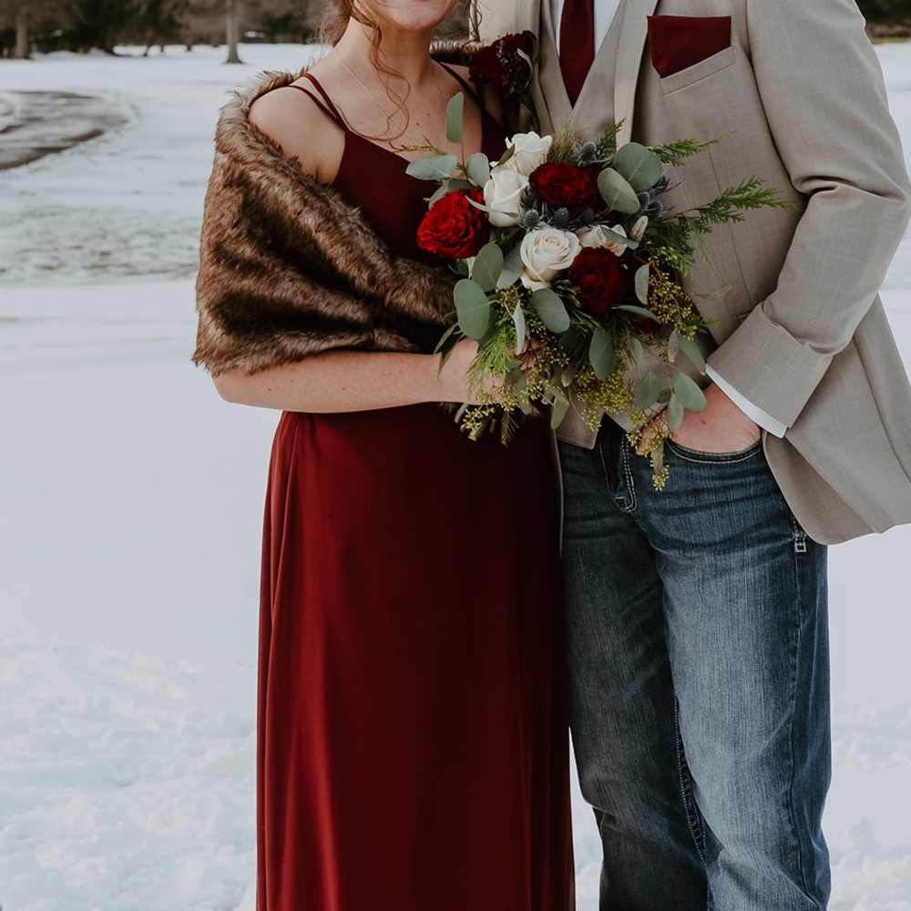 Azazie Cabernet Anna Bridesmaid Dress